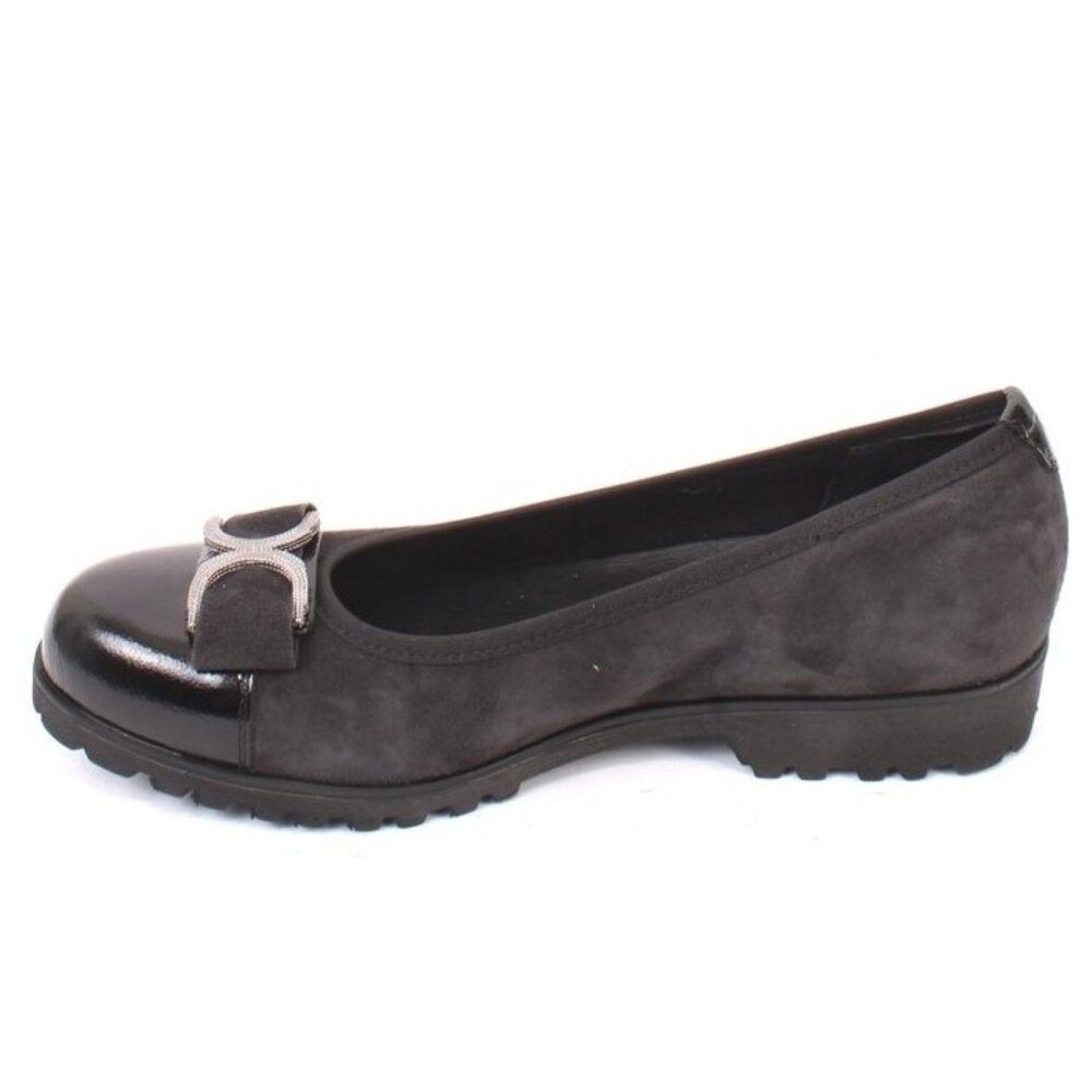 Vernissage 23321 Black Suede Leather Comfort Shoes Pumps - Picture 6 of 8